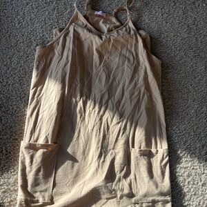 Pink Lily Tan Sleeveless Dress